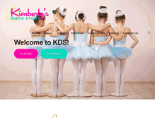 Tablet Screenshot of kimberlysdancestudio.com